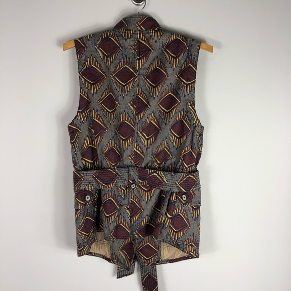 Anthropologie Elevenses Geo Safari Belted Vest - Picture 8 of 8